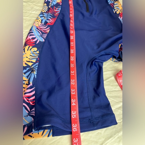 Halcurt Women's Navy Floral Long Sleeve Swimsuit#A2 - Picture 12 of 15